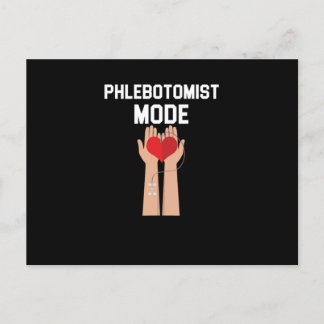 Carte Postale Mode Phlebotomiste Sang Phlebotomie Syringe Cadeau