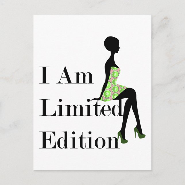Carte Postale Mode Silhouette I Am Limited Edition Citation (Devant)