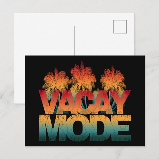 Carte Postale mode vacances (Devant / Derrière)