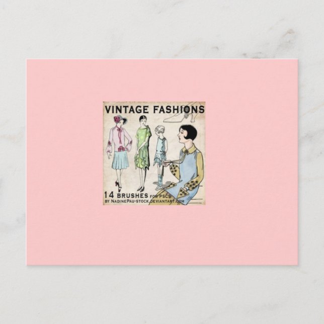 Carte Postale mode vintage (Devant)