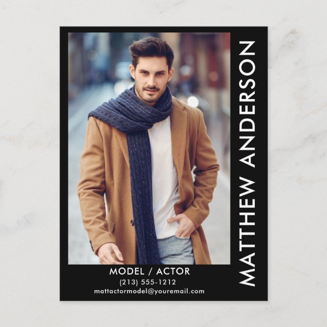 Carte Postale Modèle Actor Comp - Nom Côté (Devant)