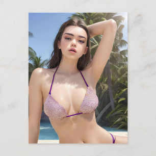 Carte postale Modèle Bikini Spring Break