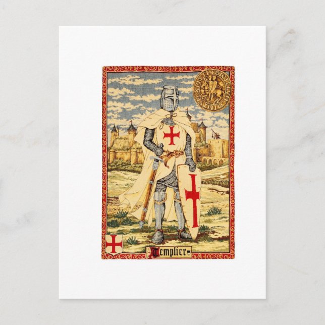 CARTE POSTALE MODÈLE DE CHEVALIERS CLASSIQUE (Devant)
