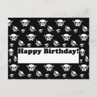 Modèle de crânes de joyeux anniversaire