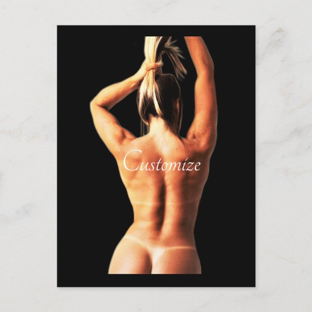 Carte Postale Modèle de fitness Tanlines Thunder_Cove (Devant)