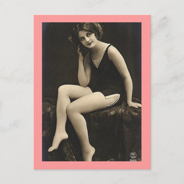 Carte Postale Modèle de maillot de bain (Devant)