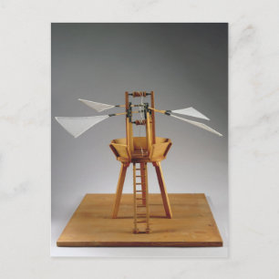 Carte Postale Modèle de reconstruction du design de da Vinci