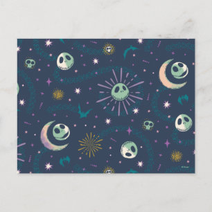 Carte Postale Modèle de tarot de Jack Skellington Soleil, Lune e