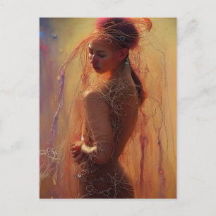 Carte postale modèle de vêtements Spaghetti