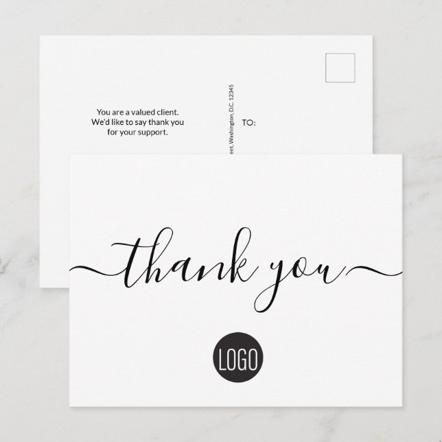 Carte Postale Modèle d'entreprise de reconnaissance de la client (Devant / Derrière)