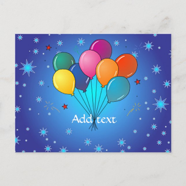 Carte Postale Modèle des ballons de fête (Devant)