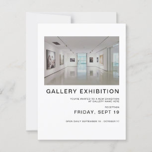 Carte Postale Modèle d'invitation à l'exposition de la Galerie d