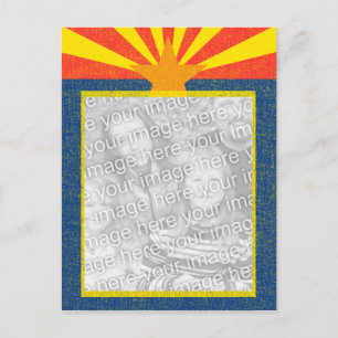 Carte Postale modèle du drapeau de l'arizona