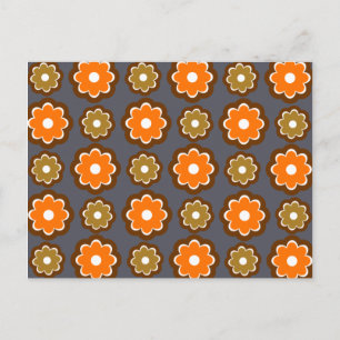 Carte Postale Modèle floral rétro