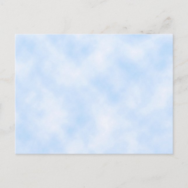 Carte Postale Modèle Personnalisé : Ciel Bleu Avec Nuages (Devant)