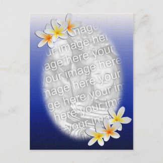 Carte Postale Modèle photo Floral Bleu