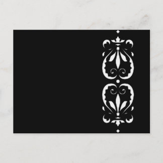Carte Postale Modèle victorian noir baroque classique