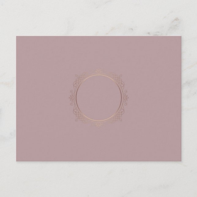 Carte Postale Modèle vierge élégant Rose tendance personnalisé (Devant)