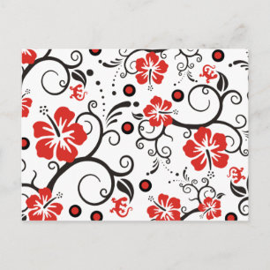 Carte Postale Modèles ARTs - décoration à l'hibiscus