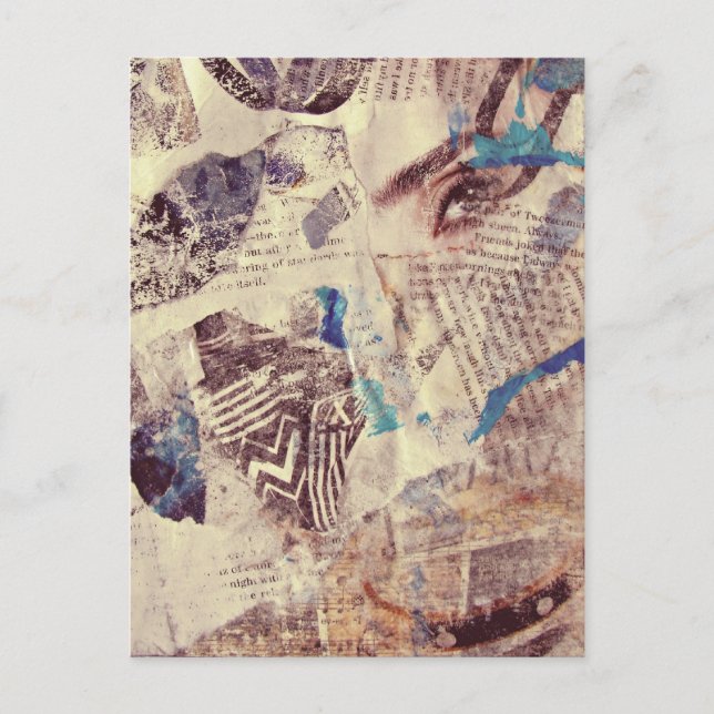 Carte Postale Modèles d'oeil en média mixtes Abstraits (Devant)