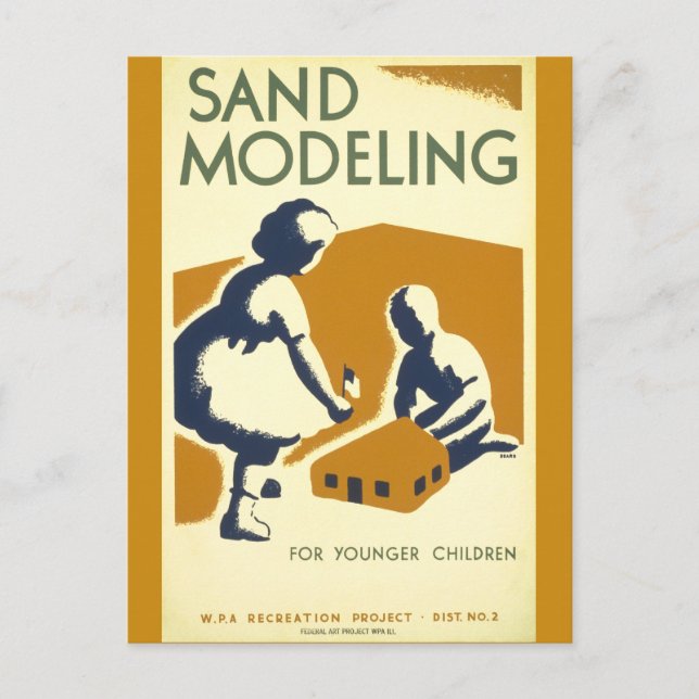 Carte Postale Modélisation du sable pour les plus jeunes (Devant)