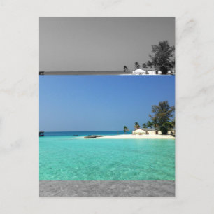 Carte Postale Modérée Sepia Moderne Flat Images Effet