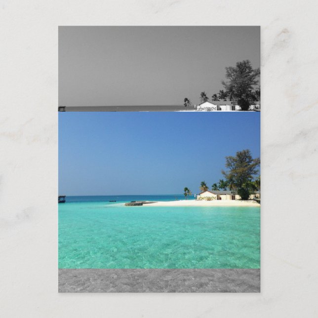 Carte Postale Modérée Sepia Moderne Flat Images Effet (Devant)