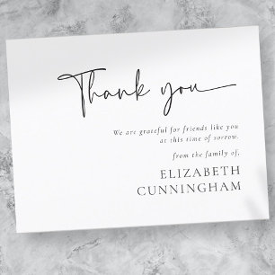 Carte Postale Modern Cursive Script Modern Elegant Chic Memorial
