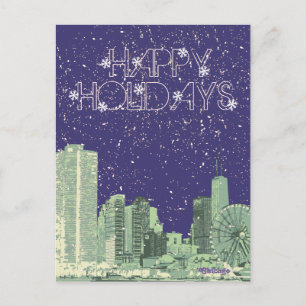Carte Postale Modern Elegant Chicago City Skylin ecard