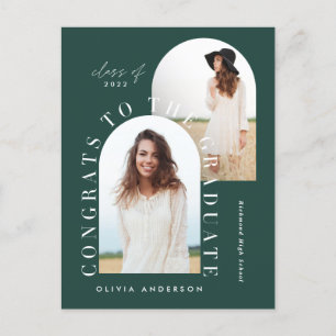 Carte Postale Modern geometric multi photo arch graduation post