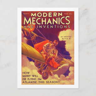 Carte Postale "Modern Mechanix" 1931 Couverture de magazine Vint