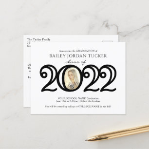 Carte Postale Moderne 2022 Photo Graduation Faire-part