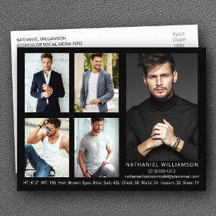 Carte postale moderne 5 Photo Pro Model Comp Card