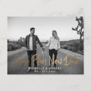 Carte Postale moderne bold script photo modifier la date