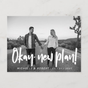 Carte Postale moderne bold script photo modifier la date