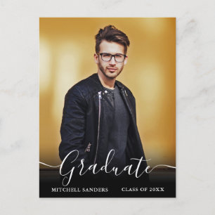 Carte Postale Moderne Calligraphie Script Grad Photo Faire-part