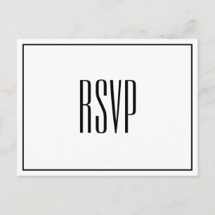Carte postale moderne chic RSVP