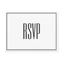 Carte postale moderne chic RSVP
