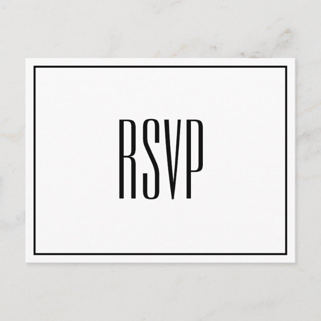Carte postale moderne chic RSVP (Devant)