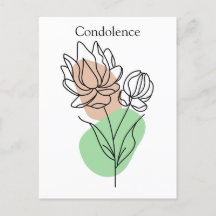 Moderne | Condolence minimale | Fleur