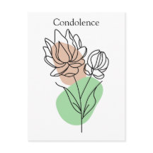Moderne | Condolence minimale | Fleur