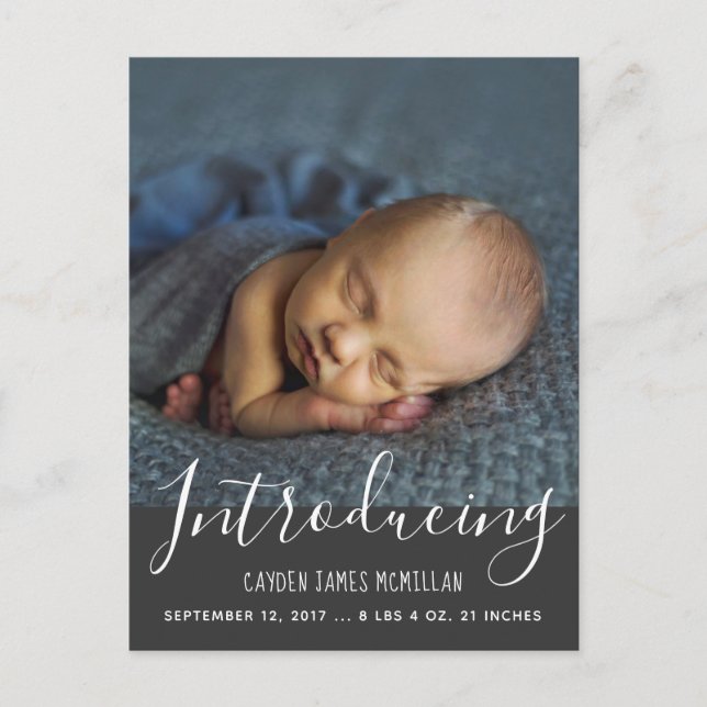 Carte postale moderne d'annonce de naissance (Devant)