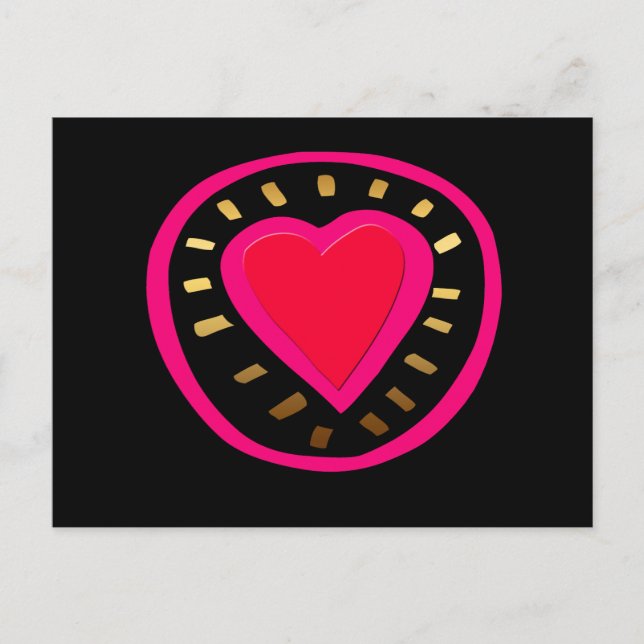 Carte postale moderne de la Saint-Valentin Coeur r (Devant)