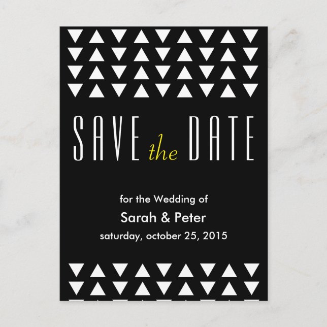 Carte postale moderne de mariage Triangles pour an (Devant)