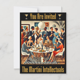 Carte Postale Moderne Du Milieu Du Siècle Le Martini Intellectue