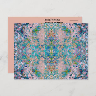 Carte Postale Moderne D'Une Sorte Abstraite Avec Des Couleurs Sa