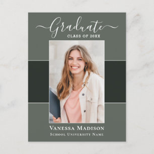 Carte Postale Moderne   Elegant 1 Faire-part de graduation photo