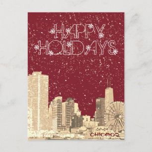 Carte postale moderne Elegant Chicago City Skylin 