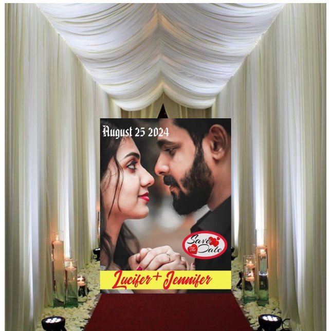 Carte postale moderne Elegant Custom Wedding Invit (Créateur téléchargé)