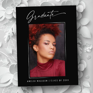 Carte Postale Moderne Élégante Calligraphie Encre Script Grad Ph